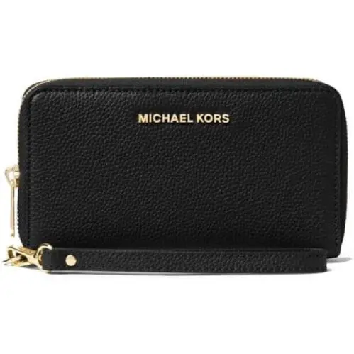 Michael Kors Mercer Large Flat Multifunction Phone Case Wristlet Black