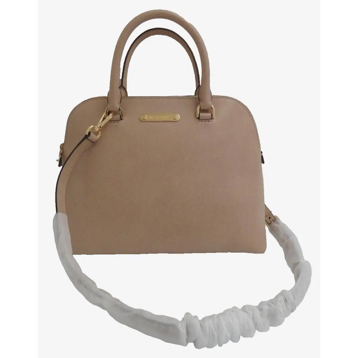 Women`s MK Cindy LG Dome Satchel Bag Purse Blush Leather 38F6XCPS3L by Michael Kors