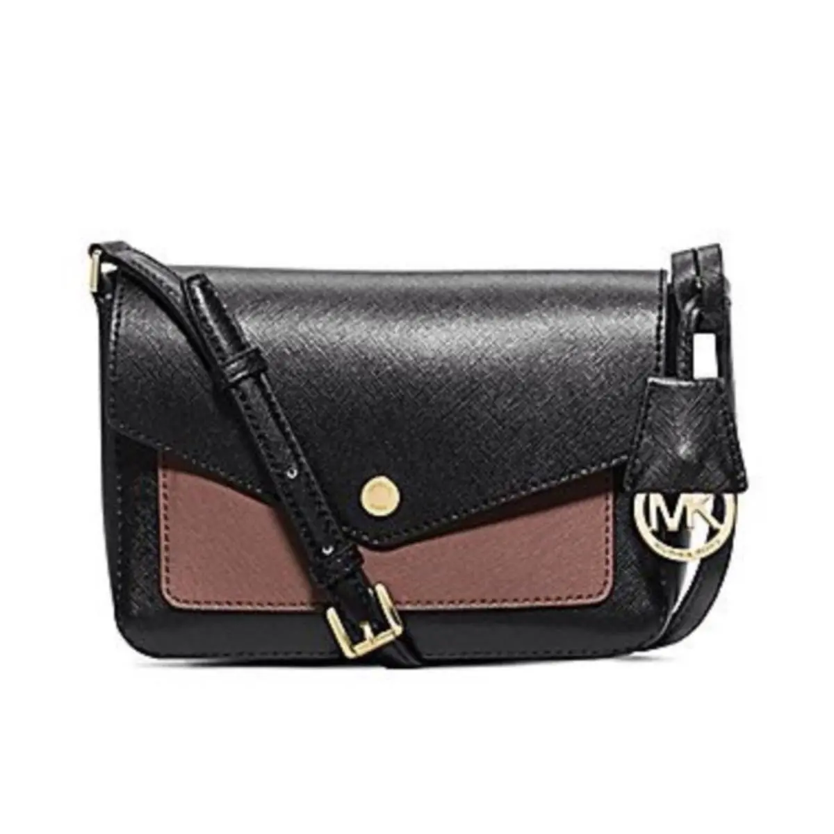 Michael Kors Greenwich Bicolor Small Flap Leather Crossbody Package