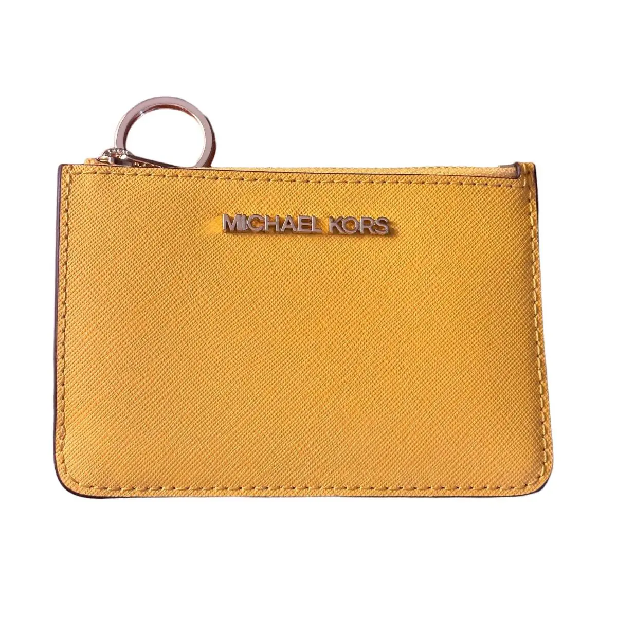 Michael Kors Jet Set Sm Travel Top Zip Coin Pouch with Id-leather Jasmine Yellow