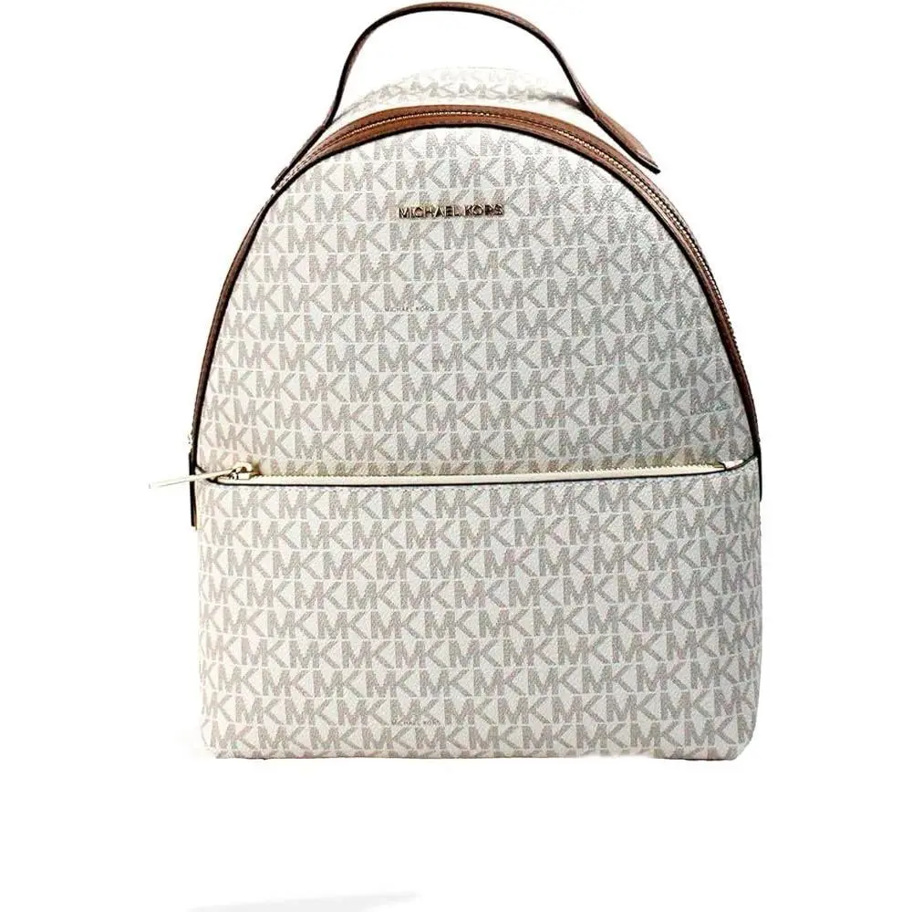 Michael Kors Sheila Medium Logo Backpack Vanilla 35F3G6HB6B-150 - Exterior: Vanilla, Hardware: Gold