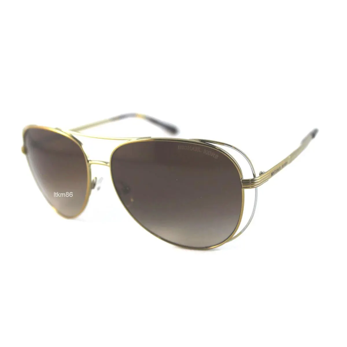 Michael Kors Lai MK1024-119113 Pale Gold Silver-tone/ Smoke Gradient Sunglasses