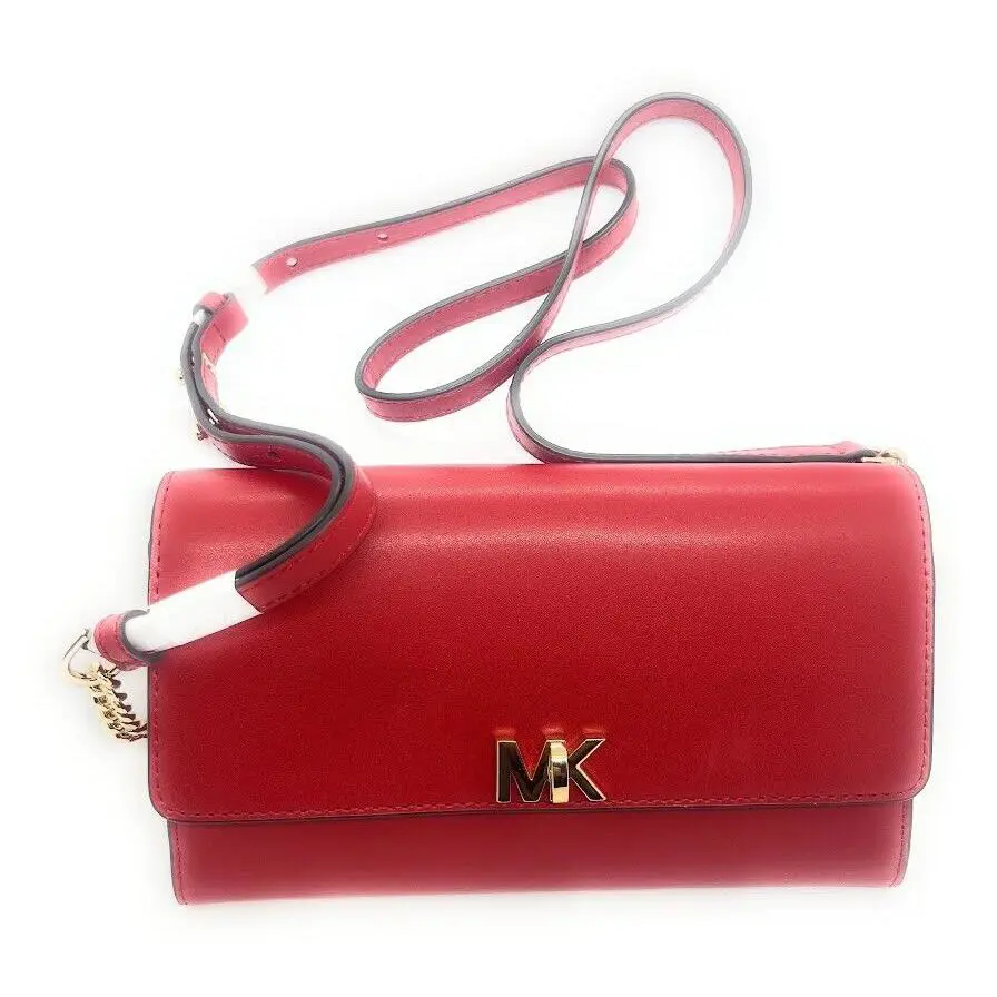 Mott X-large Clutch Gold Chain Bag Bright Red Leather Value$178 by Michael Kors