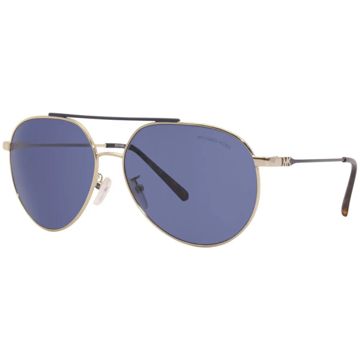 Michael Kors Antigua MK1041 101480 Sunglasses Shiny Pale Gold/ink Solid 60mm