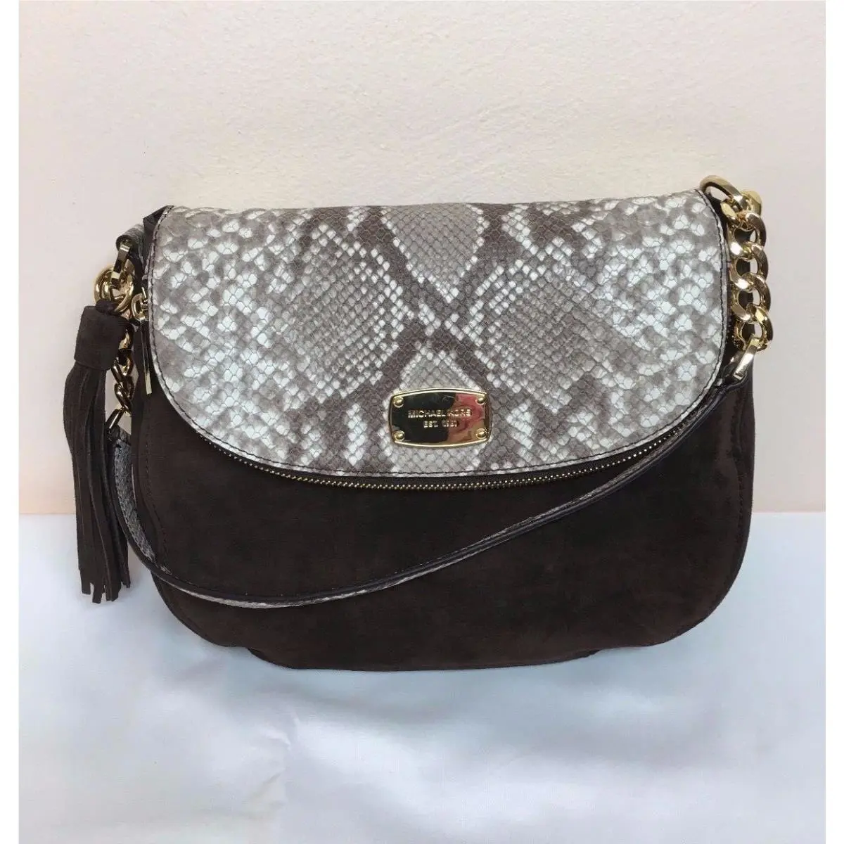 Michael Kors Medium Bedford Cocoa Coffee Convertible Shoulder Tote Bag