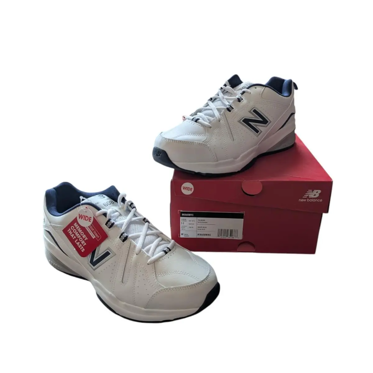 New Balance Men`s 608v5 Sneakers White Blue Dad Y2K Size 11 4E Extra Wide New
