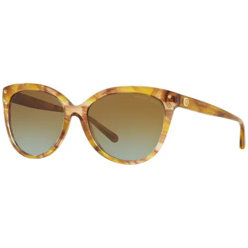Michael Kors MK2045 Jan Women`s Sunglasses Yellow Floral Frame Amber Blue 55mm - Frame: Yellow