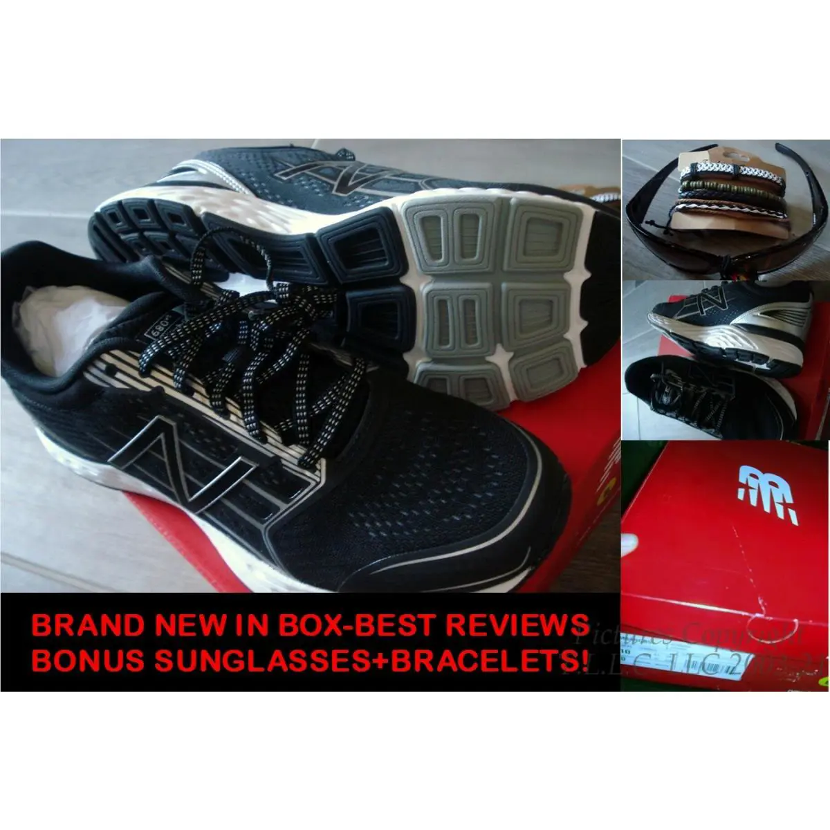 New Black M680CB5 Running Course New Balance Shoes/Sneakers-SZ=11D + Bonuses
