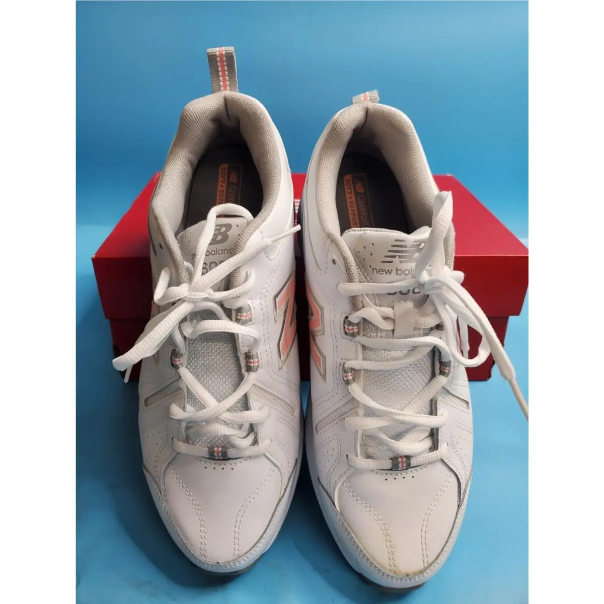 New Balance shoes - WX608V5 - WX608V5 - White/Pink (UPC: 191902849382) 1