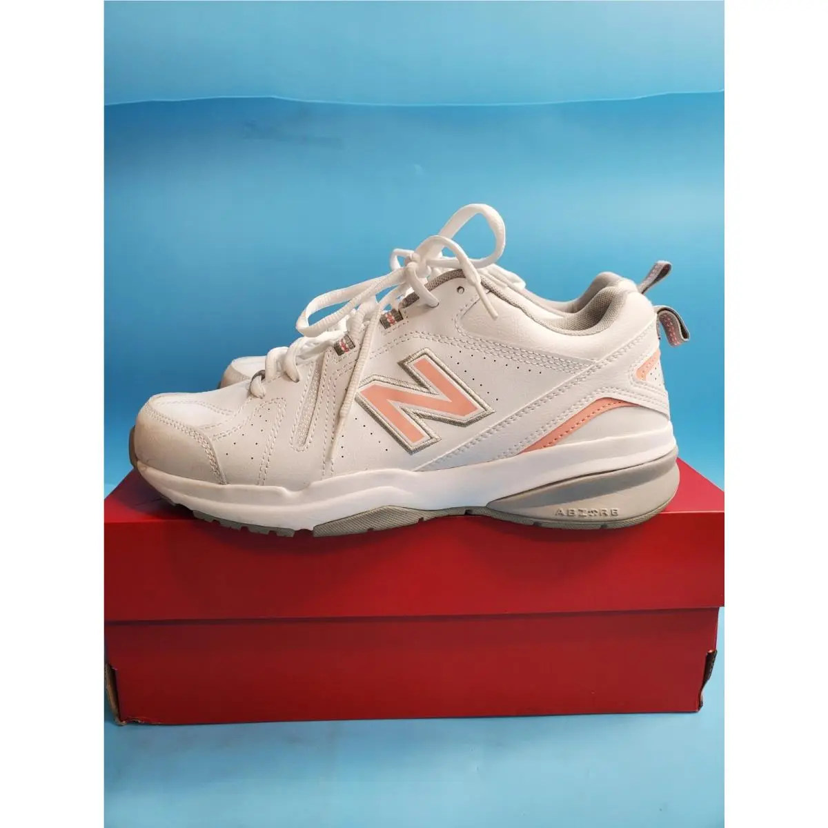 New Balance shoes - WX608V5 - WX608V5 - White/Pink (UPC: 191902849382) 2