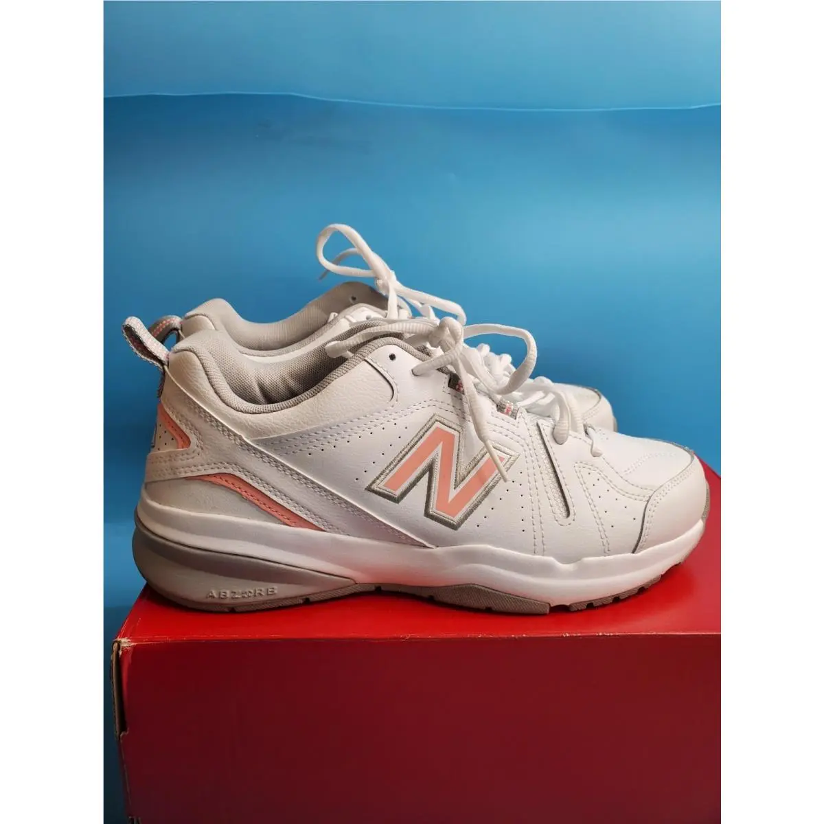 New Balance shoes - WX608V5 - WX608V5 - White/Pink (UPC: 191902849382) 5