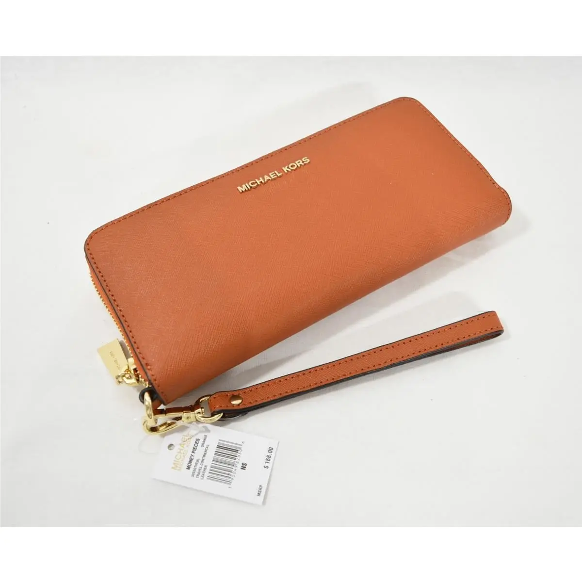 Michael Kors Money Pieces Continental Wallet/ Wristlet in Orange