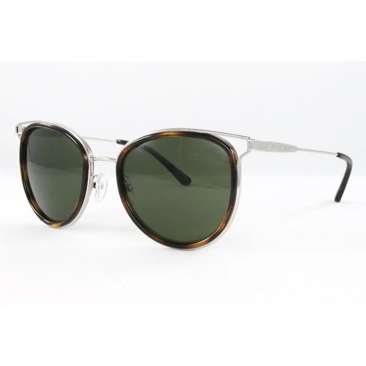 Michael Kors Sunglasses Women`s Metal Round Havana Silver 52mm MK1025-120071