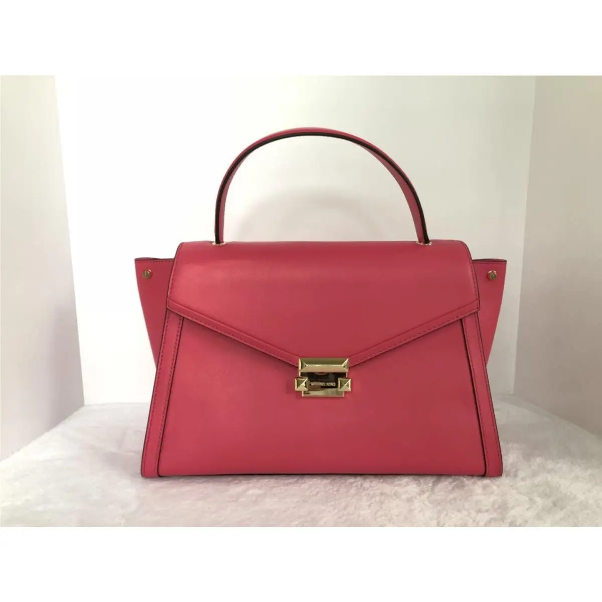 Michael Kors Whitney Large TH Satchel Rose Pink/gold