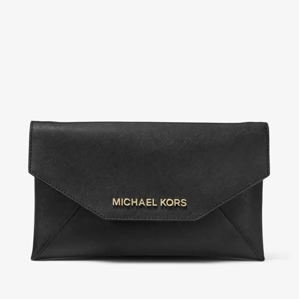 Michael Kors Jet Set Item Medium Envelope Clutch Black/ 35F9GTTC6L