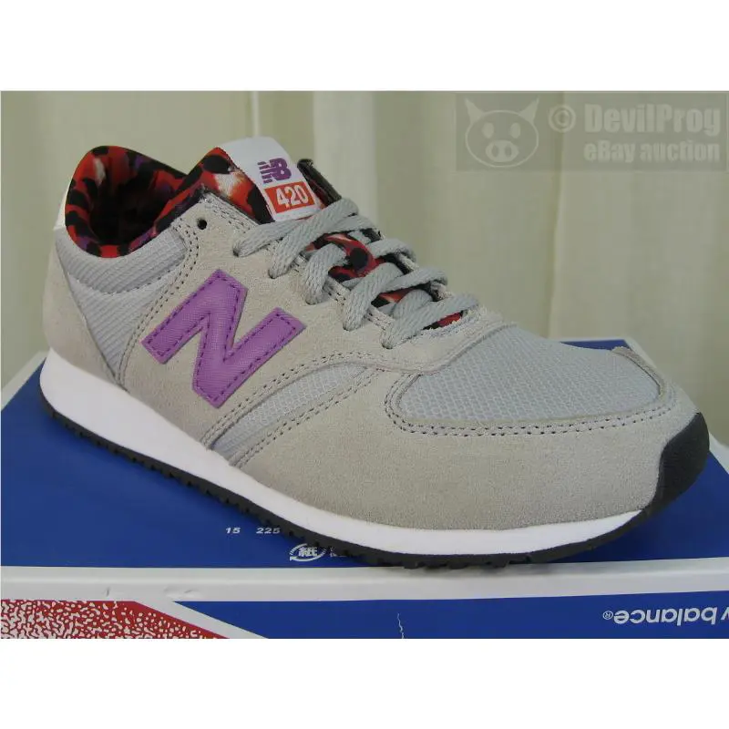 New Balance shoes - 420 Artistic Pop Lace-Up Sneakers - Wl420apc - Grey/Acrylic Purple, Manufacturer: Grey/Acrylic Purple (UPC: 889516716304) 0