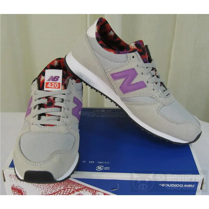 New Balance shoes - 420 Artistic Pop Lace-Up Sneakers - Wl420apc - Grey/Acrylic Purple, Manufacturer: Grey/Acrylic Purple (UPC: 889516716304) 1