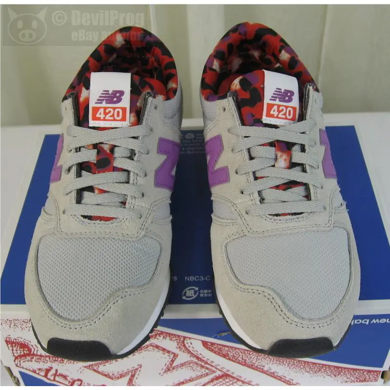 New Balance shoes - 420 Artistic Pop Lace-Up Sneakers - Wl420apc - Grey/Acrylic Purple, Manufacturer: Grey/Acrylic Purple (UPC: 889516716304) 4