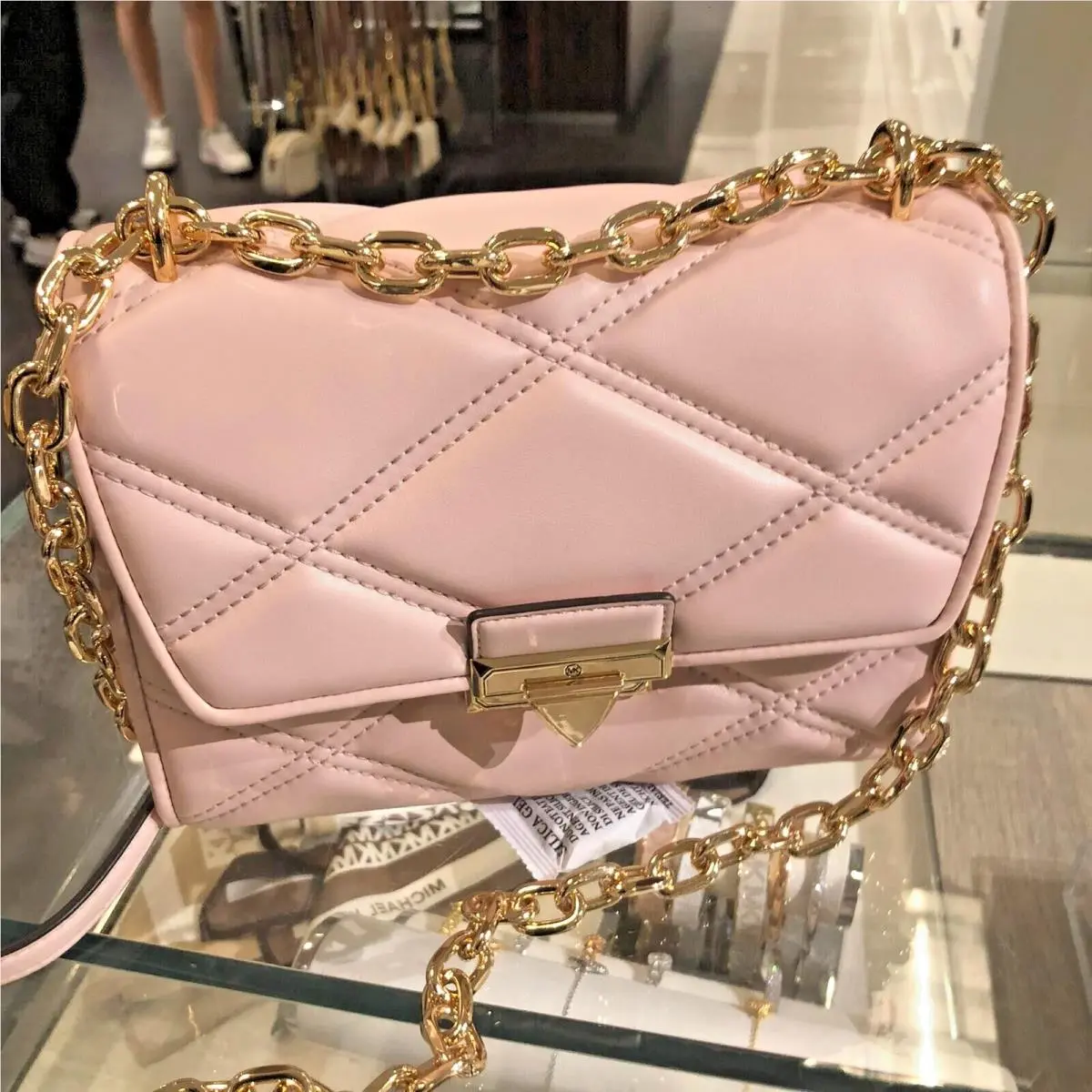Michael Kors Serena MD Flap Convertible Shoulder-crossbody Powder Blush