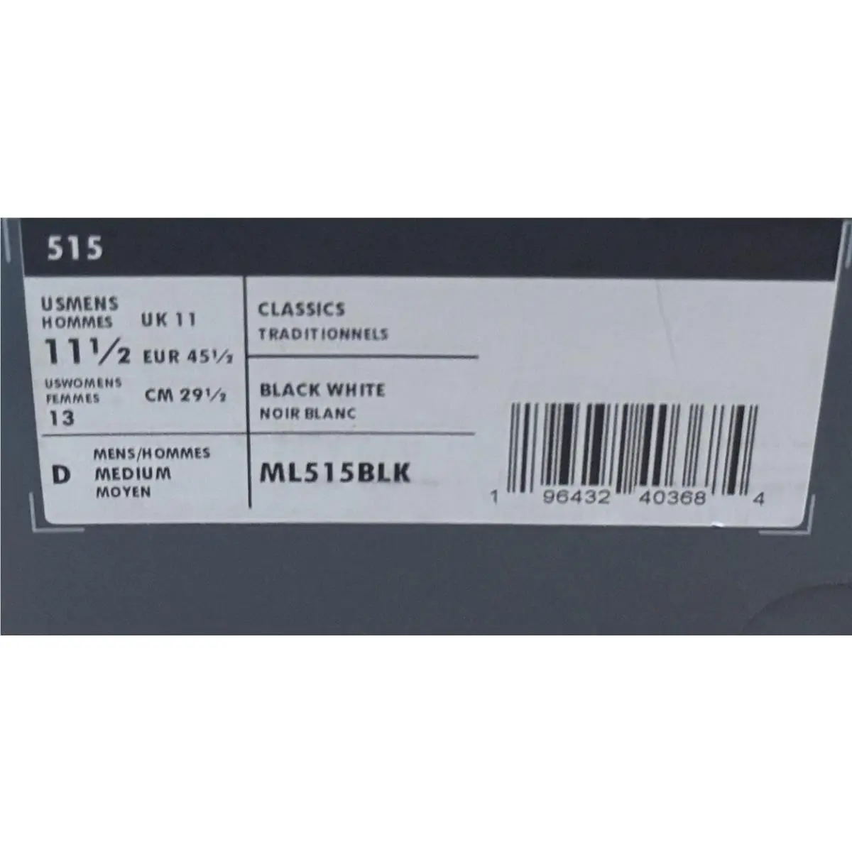 New Balance shoes - New Balance 515 - ML515BLK - Black, Manufacturer: Black 3
