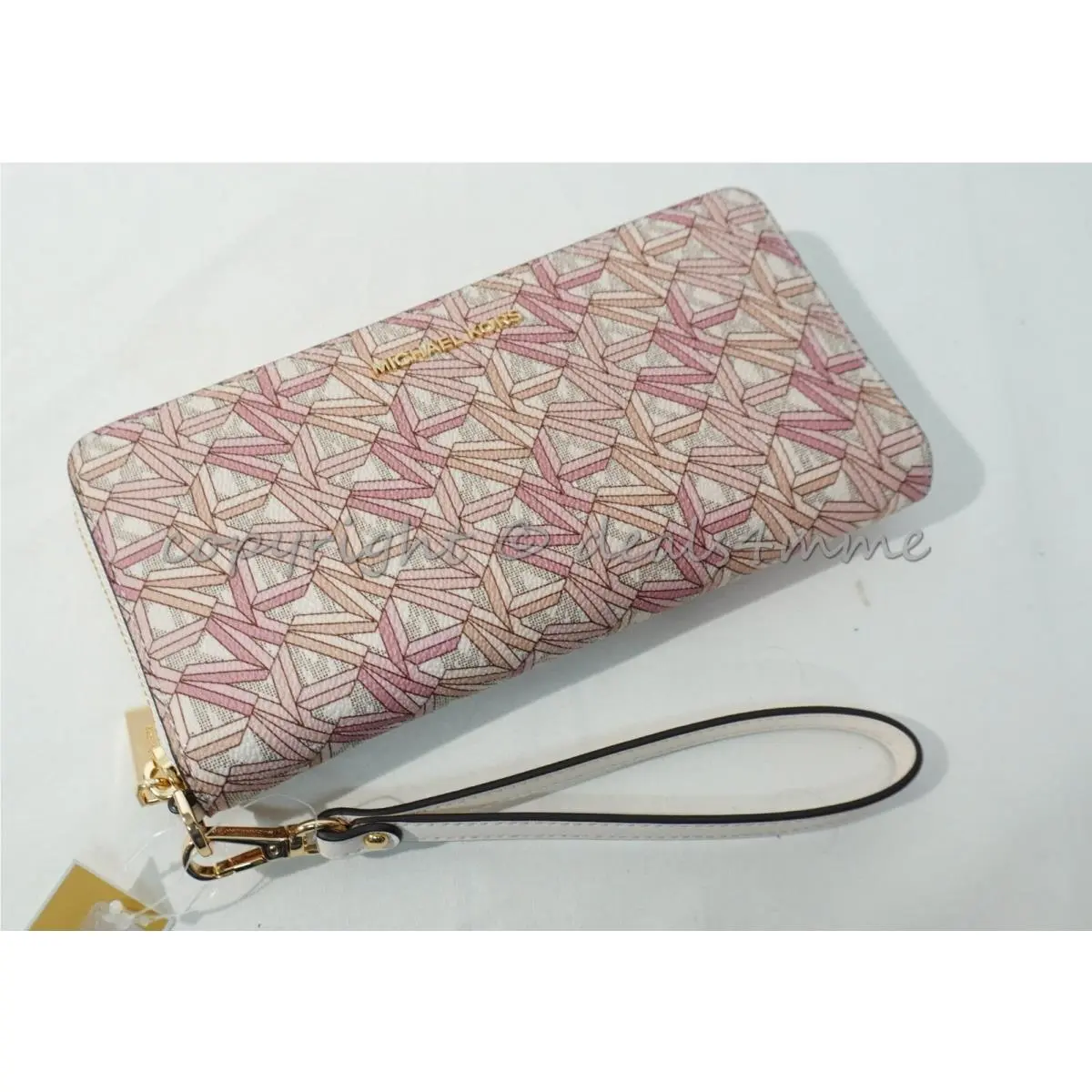 32H1GJ6T7B Jet Set Travel Continental Wallet/wristlet Smokey Rose by Michael Kors
