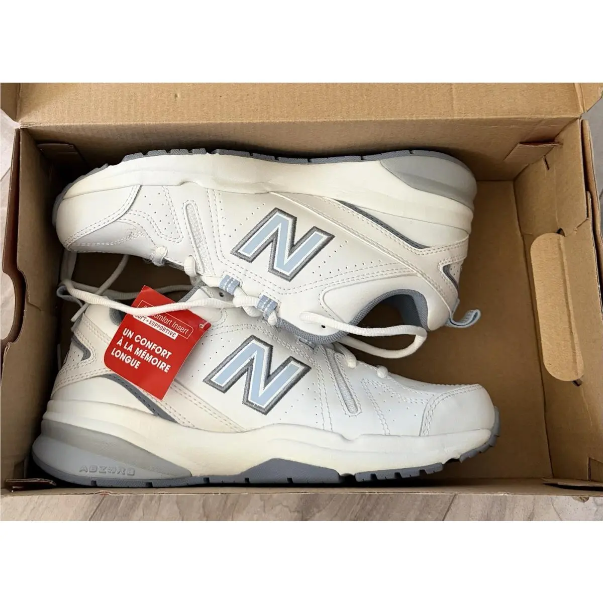 New Balance WX608WB5 Sneakers White Blue Running Shoes New US Women’s Sz 9 B
