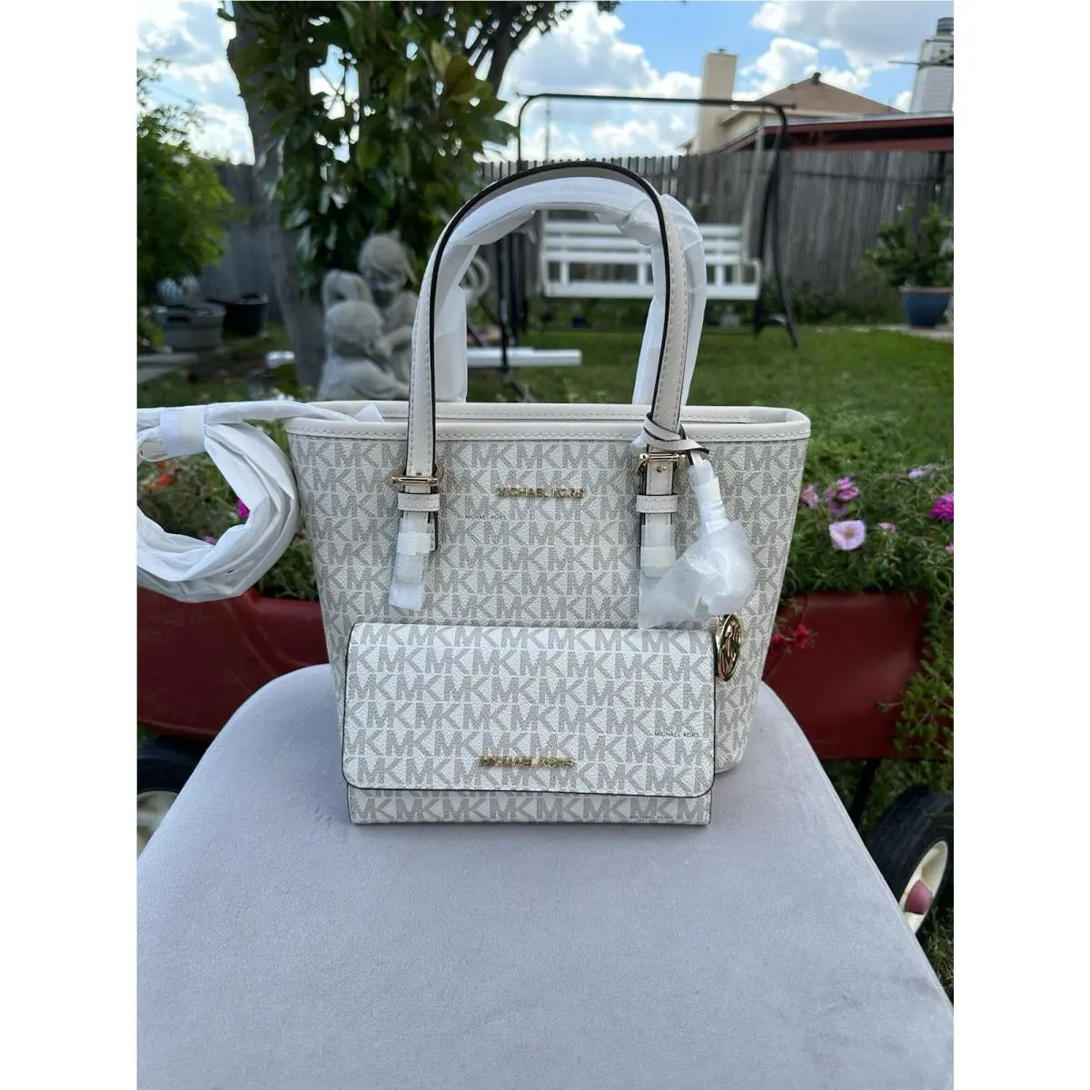 Michael Kors Jet Set XS Carryall Tote Crossbody Bag + Wallet