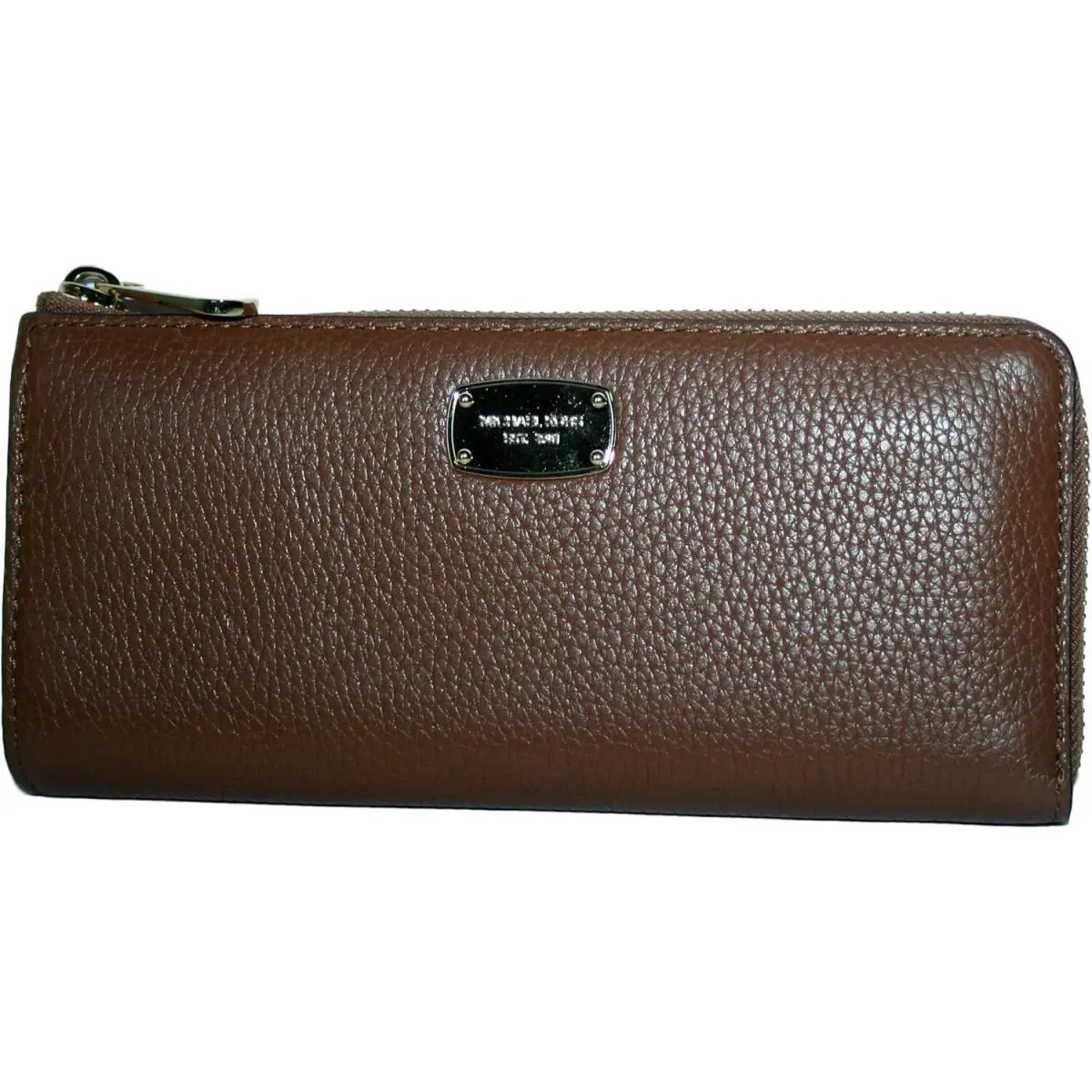 Michael Kors Wallet Large Three Quarter Zip Leather MK Bedford Luggage