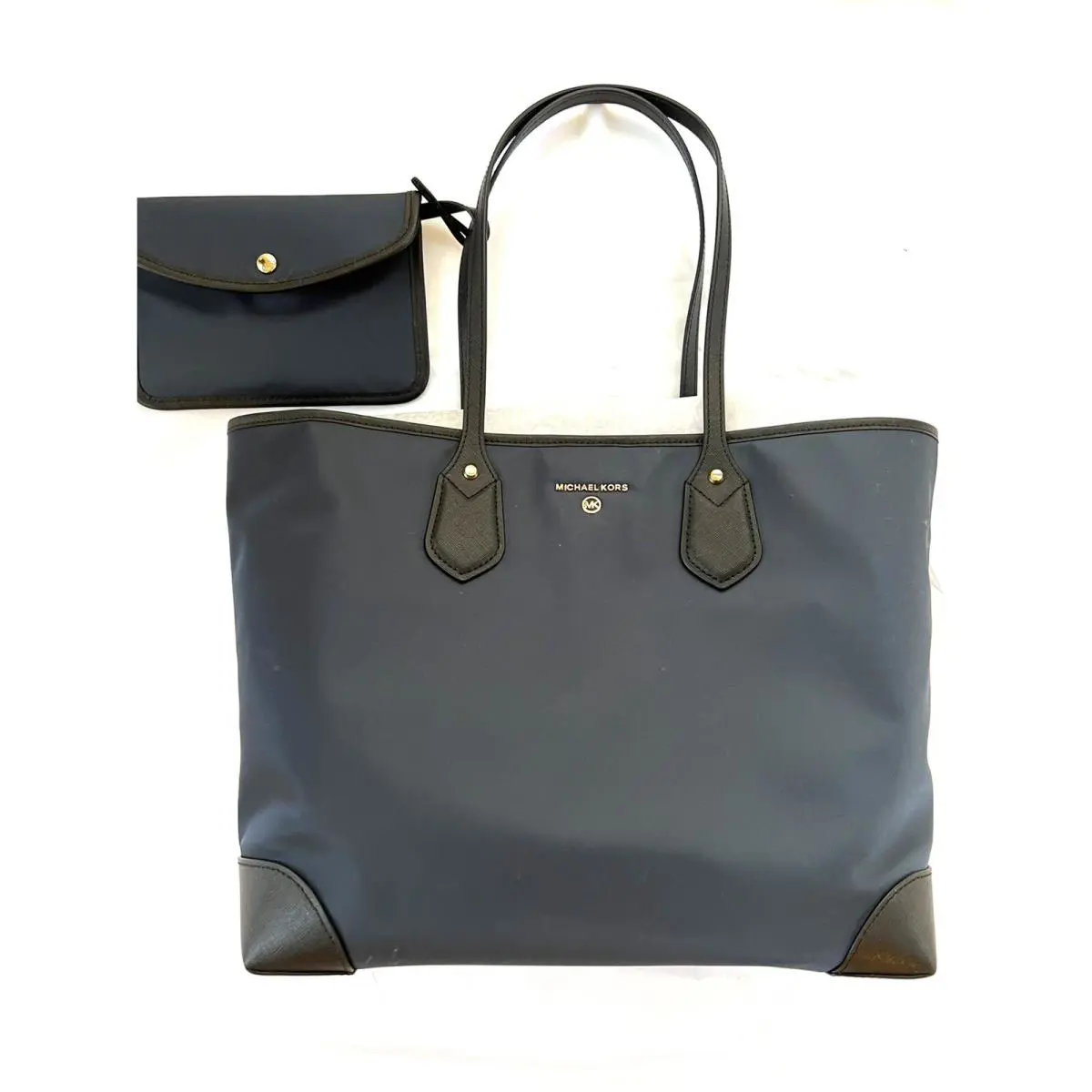 Michael Kors Eva Large Nylon Tote Women’s Shoulder Bag Navy Blue