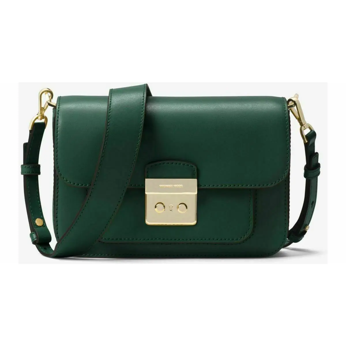 Michael Kors Large Sloan Editor Leather Shoulder Bag Racing Green