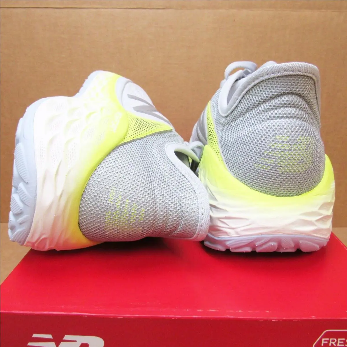 New Balance shoes - More V2 - More - Light Gray/Yellow/White 9