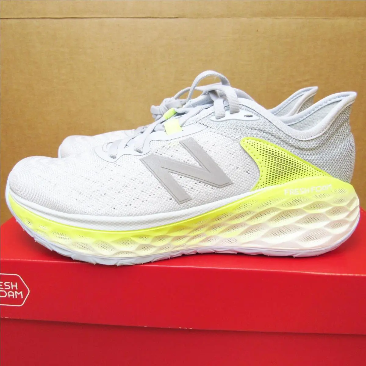 New Balance shoes - More V2 - More - Light Gray/Yellow/White 5
