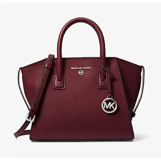 Kors Leather Avril Small Top Zip Satchel Purple 220035