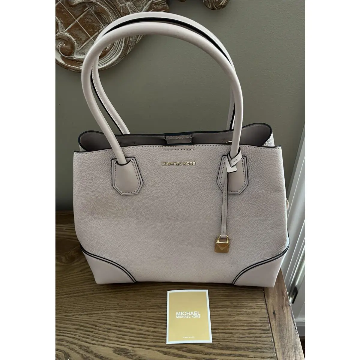 Michael Kors Pale Pink Shoulder Handbag Purse 12 x10