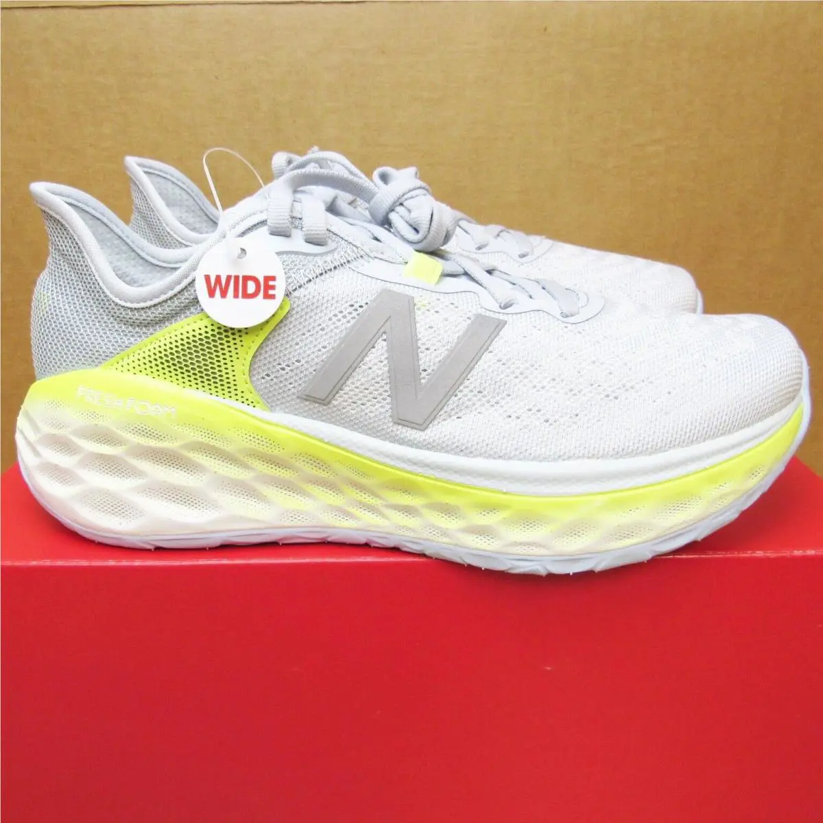 New Balance shoes - More V2 - More - Light Gray/Yellow/White 1