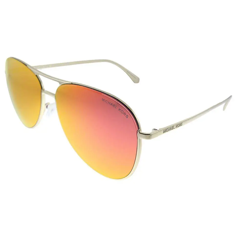 Michael Kors Women`s Gold Aviator Sunglasses MK1089-10146Q