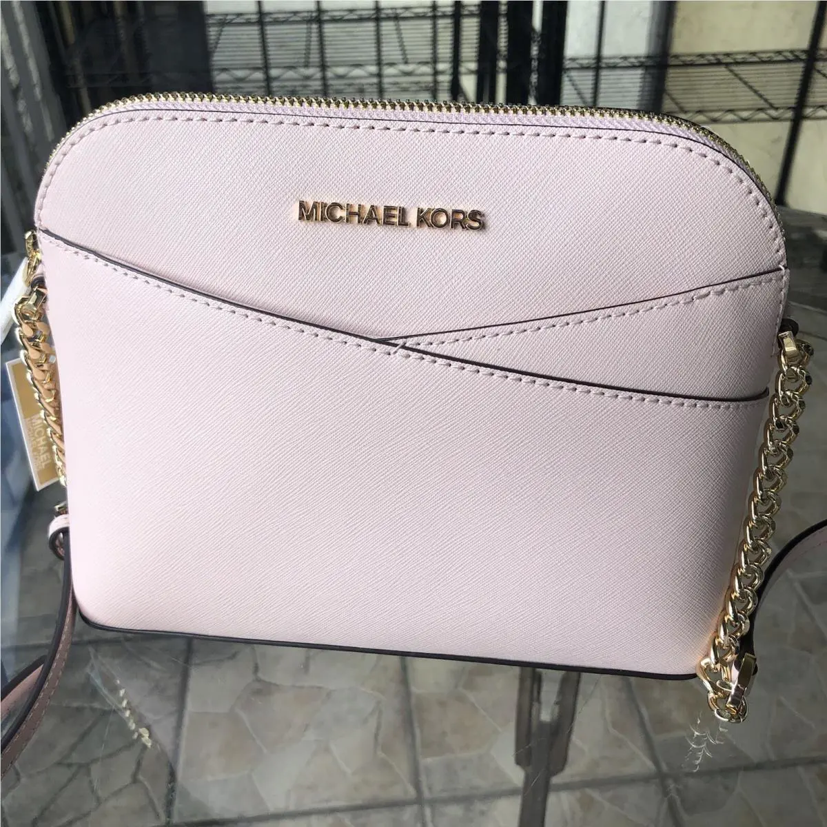 Michael Kors Leather Crossbody Purse Handbag Bag Shoulder Messenger Satchel Pink
