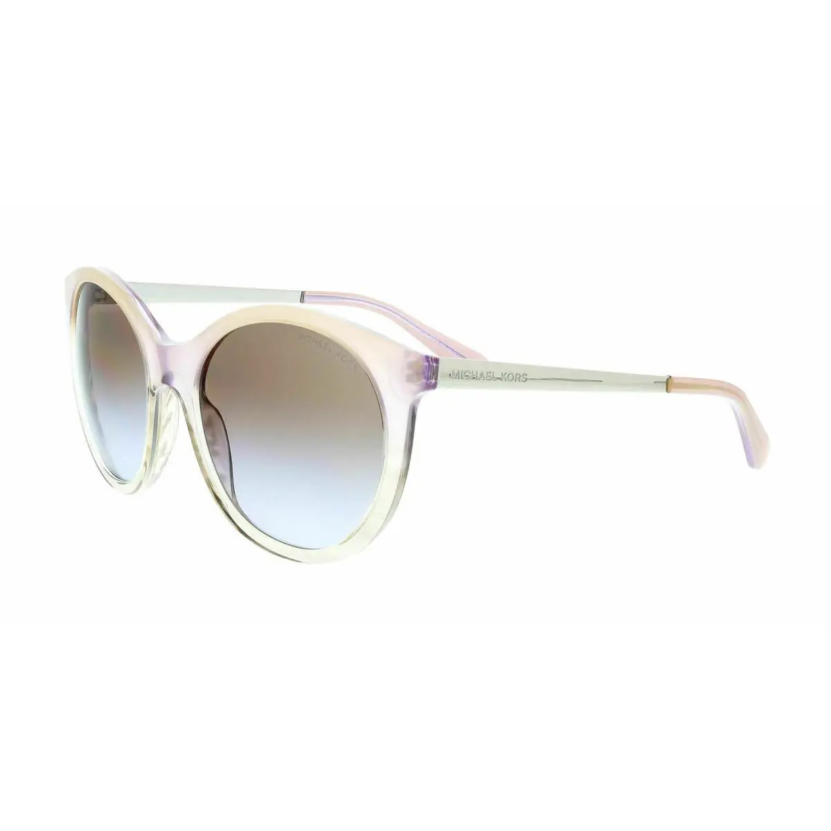 Michael Kors MK2034 350668 55 Island Tropics Pink Gradient Round Sunglasses - Frame: Purple, Lens: Purple