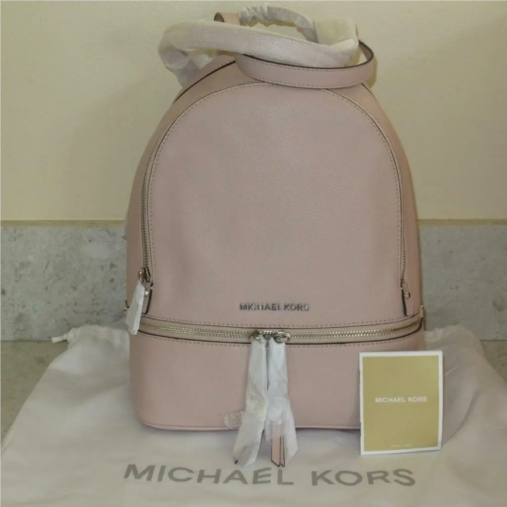 Michael Kors Rhea Small Pebble Backpack Ballet Pink $328+TAX