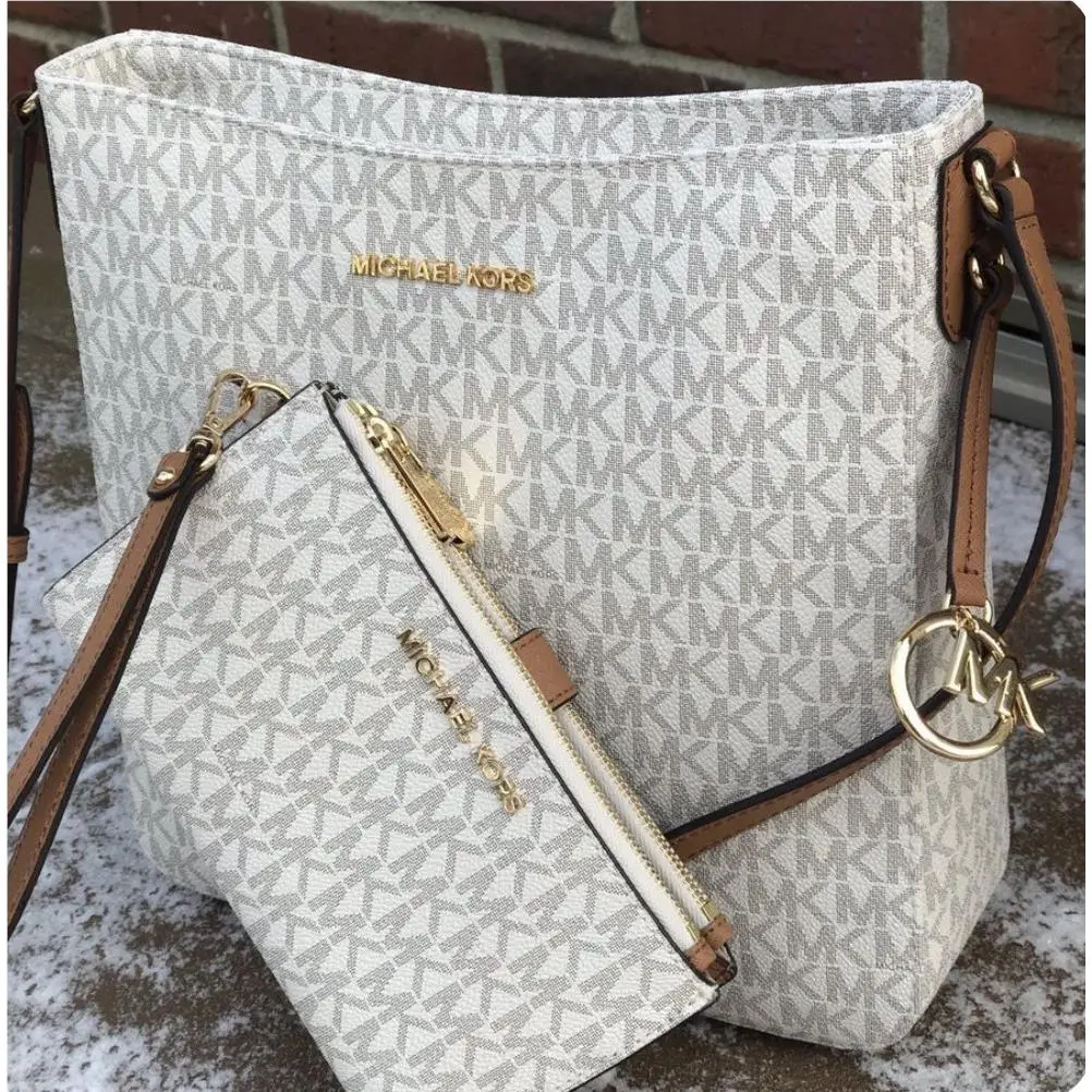 Michael Kors Jet Set Travel Messenger Large Crossbody + Wallet Set