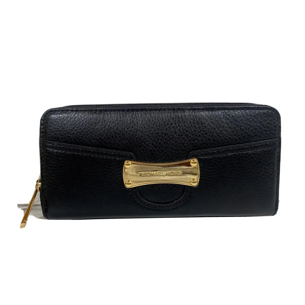 Michael Kors Saratoga Zip Around Continental Wallet Black Leather