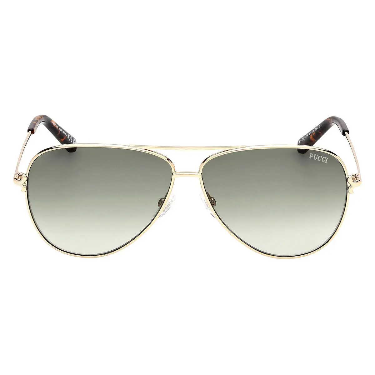EP0229 Sunglasses Female Shiny Pale Gold 60mm by Emilio Pucci