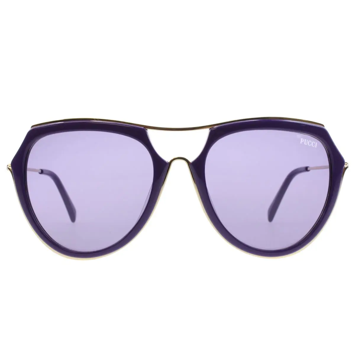 Emilio Pucci Sunglasses EP 16 81Y Shiny Violet / Violet 56 mm EP 0016 - Frame: Purple and gold, Lens: Purple