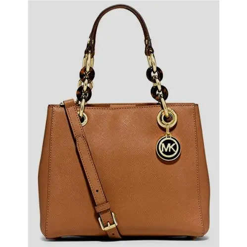 Michael Kors Cynthia Small NS Satchel Peanut Brown