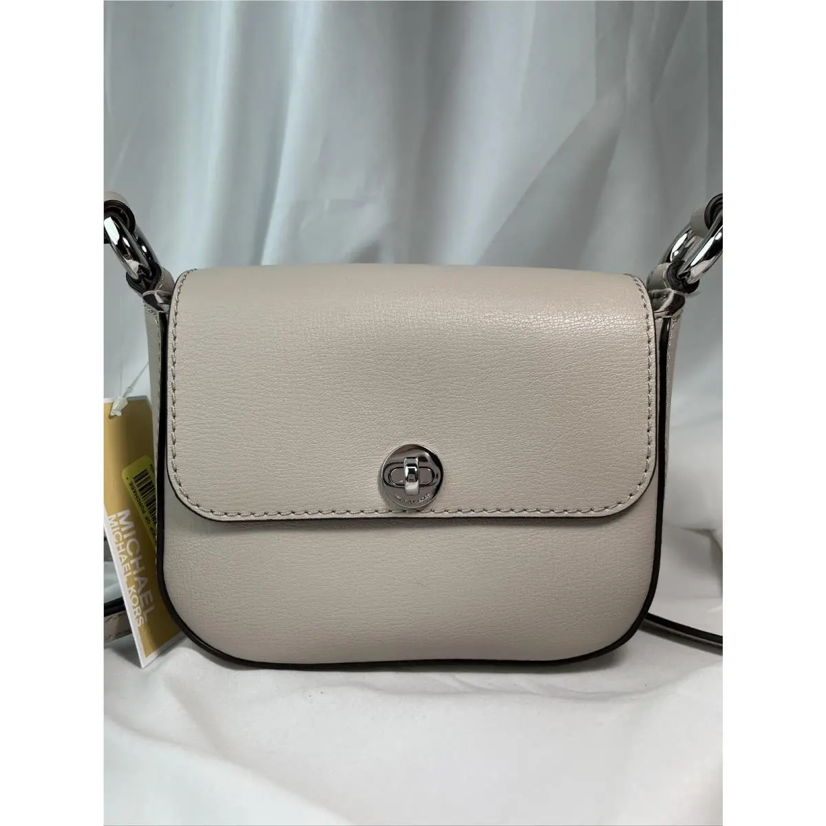 Kors Rivington Leather Large Flap Crossbody Cement