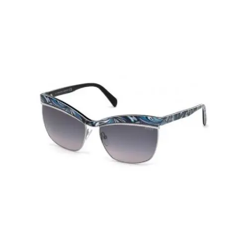 Emilio Pucci Sunglasses EP 9 05B Black Print / Gradient Smoke 61 mm EP0009