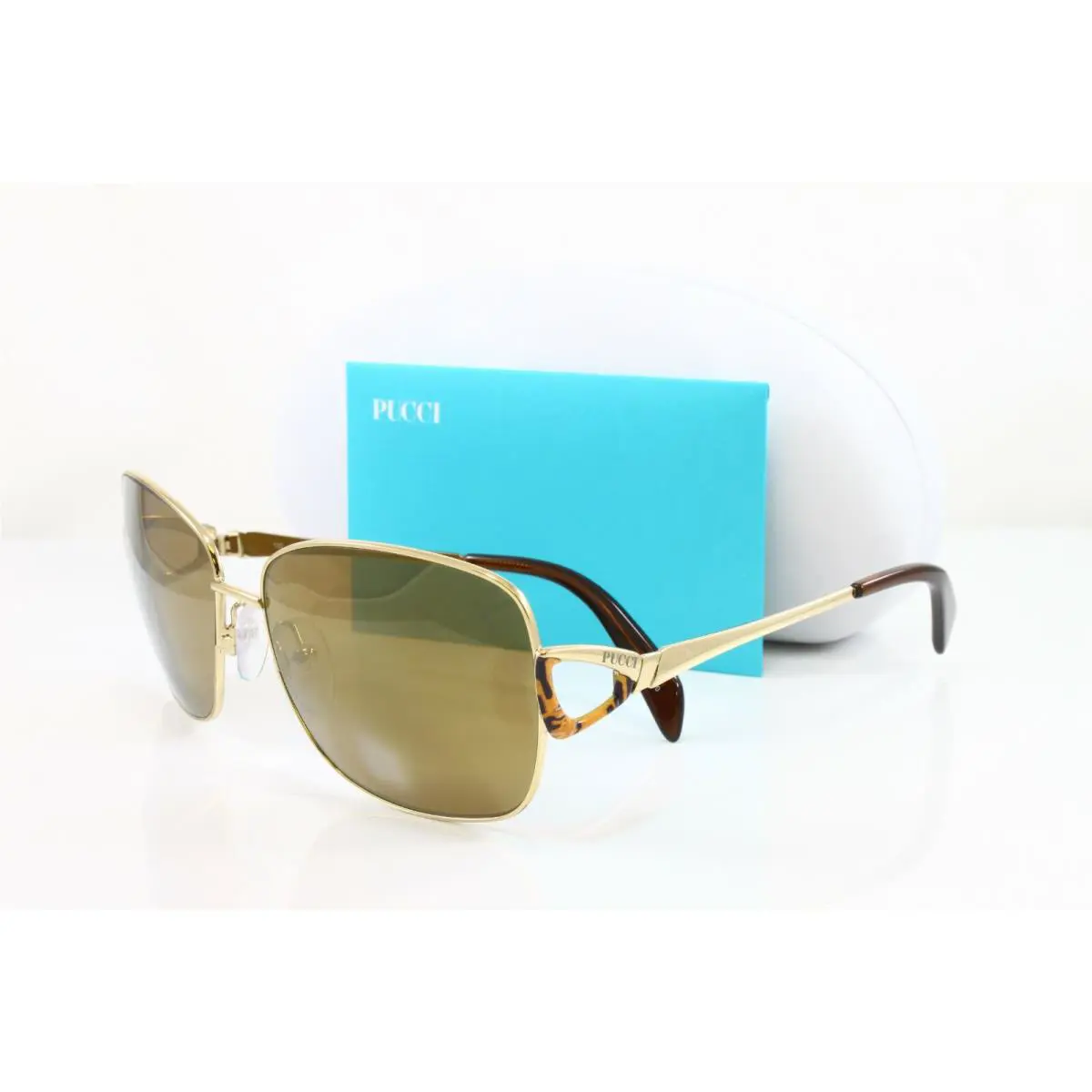 Emilio Pucci Women`s Sunglasses EP128S 757 Golden Beauty Size 59