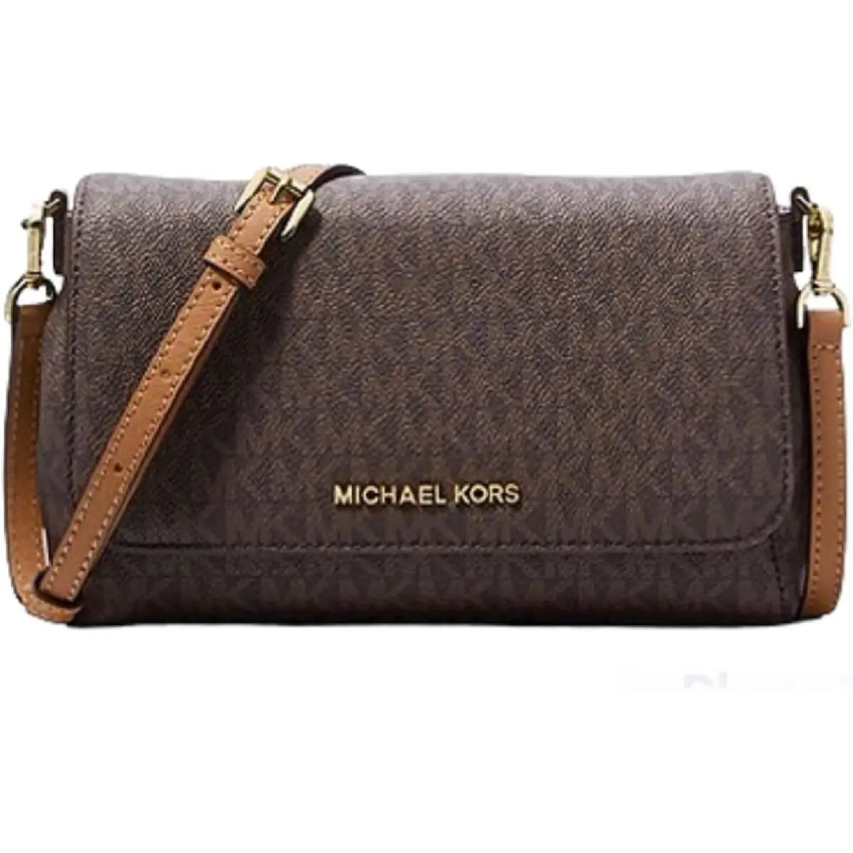 Michael Kors Medium Logo Convertible Crossbody Bag Brown Signature