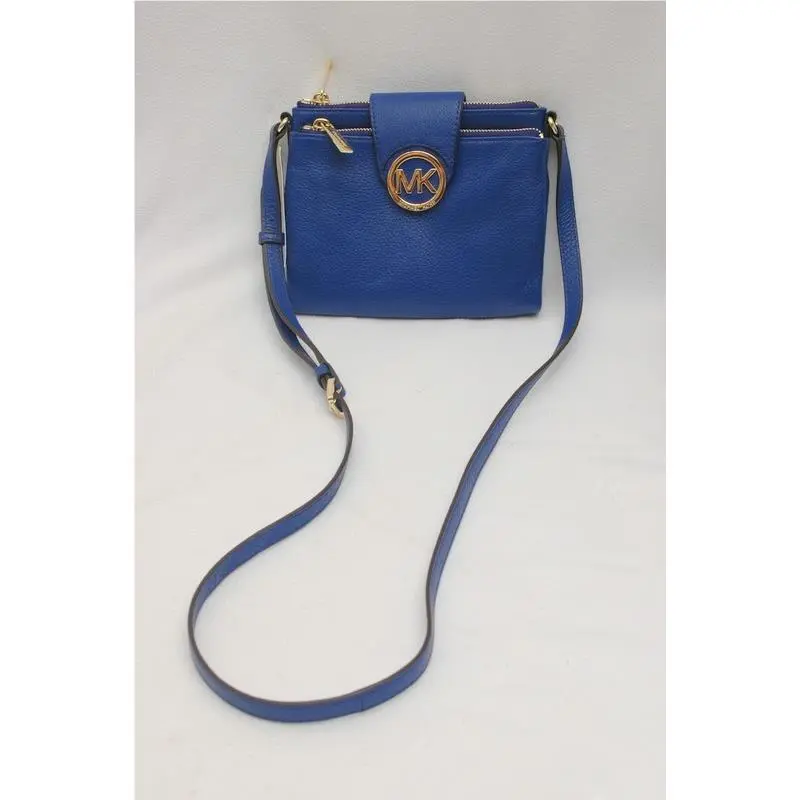 Michael Kors Fulton Leather Large Crossbody Sapphire