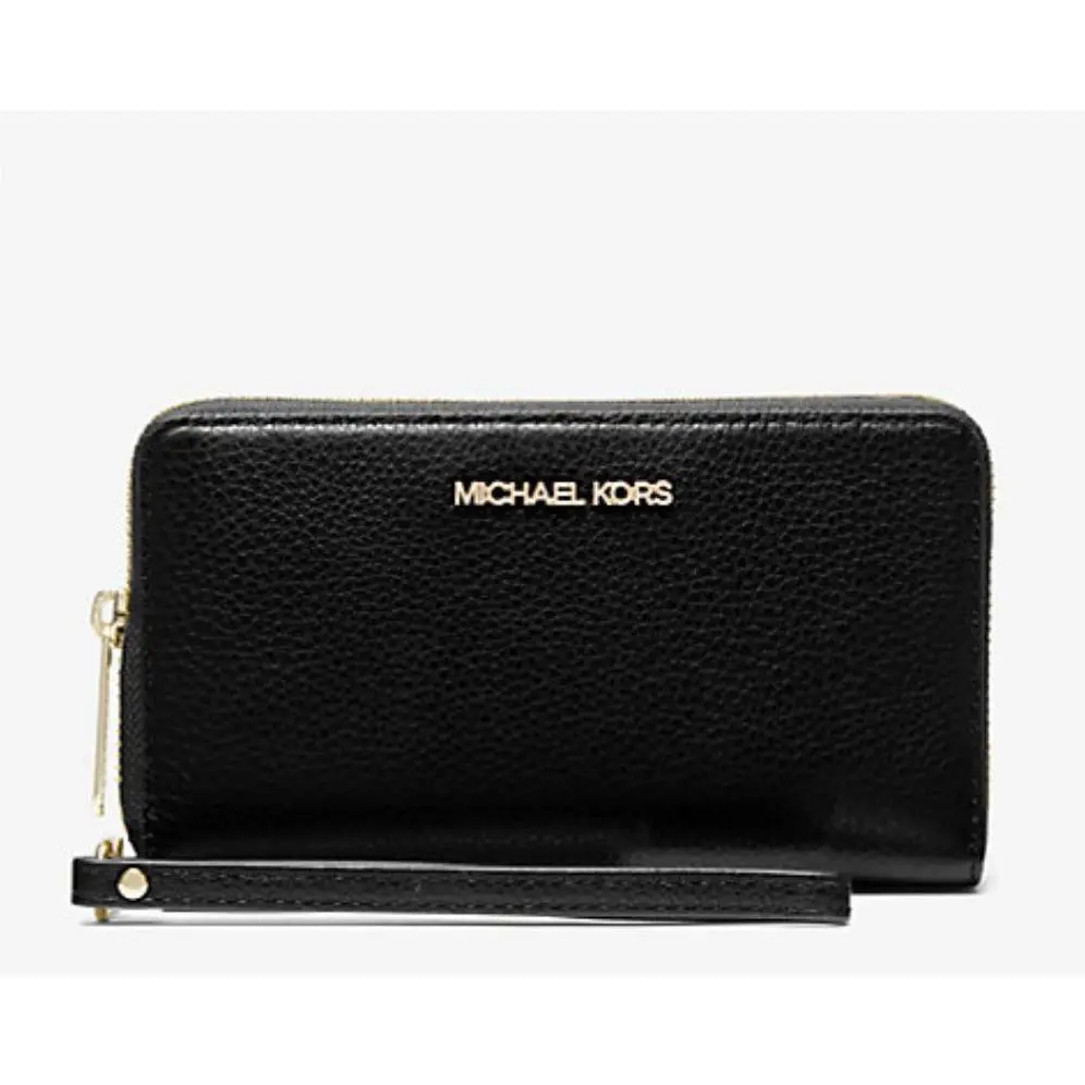 Michael Kors Jetset Travel Pebbled Leather Smartphone Wristlet Wallet W/tag